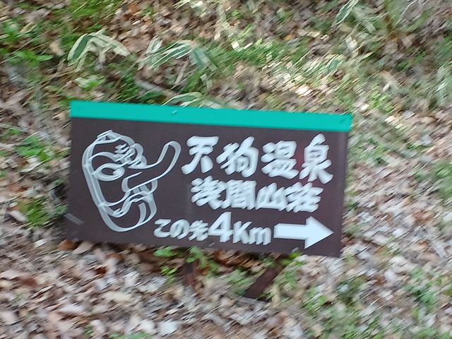 小諸からかなり上がってきたけど、 ここを右折さらに4キロ先_天狗温泉 浅間山荘