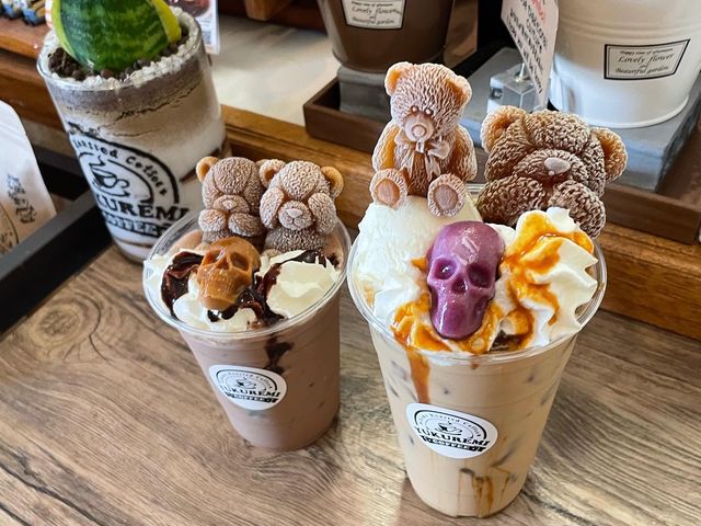 親子クマキャラメルカフェオレ、ふたごクマカフェモカ_ゆくれ実