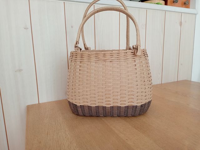 教えていただいた丸底カゴです。_craft shop Strawberry Drop
