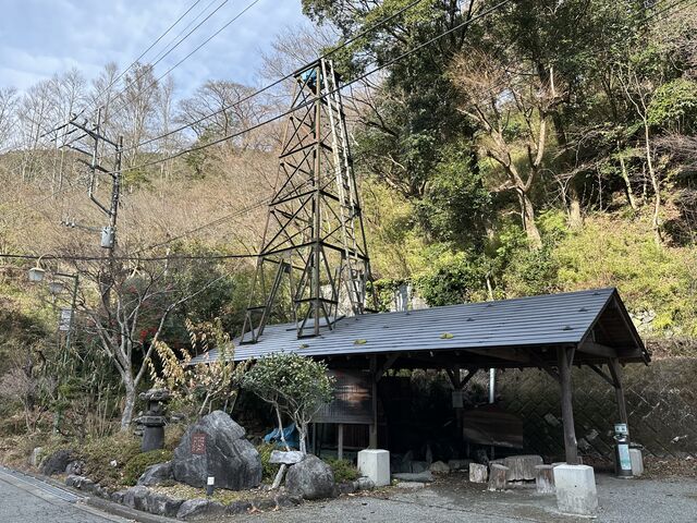 玄関前の温泉設備?_中川温泉 かくれ湯の里 信玄館