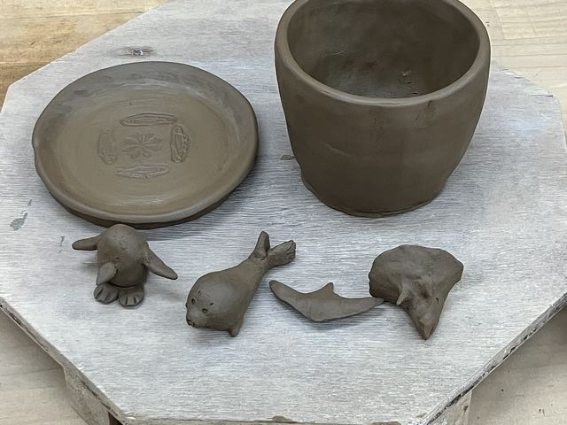 湯呑みと小皿と小物_紫焔窯おおたかの森陶房