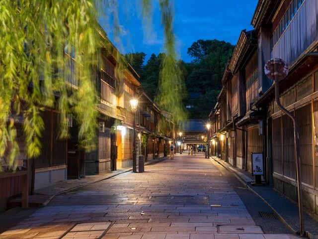 夕方のひがし茶屋街_ひがし茶屋街