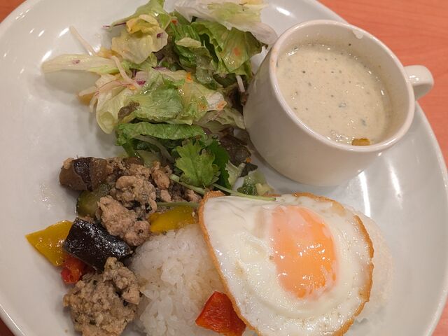 エダジュン監修のガパオ&グリーンカレープレート(税込1,100円)あまりに酷すぎる。。_ガスト