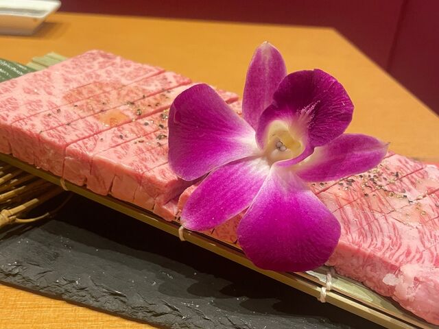 和牛すだれ焼き。うますぎる_炭火焼肉 キョロちゃん 池田店
