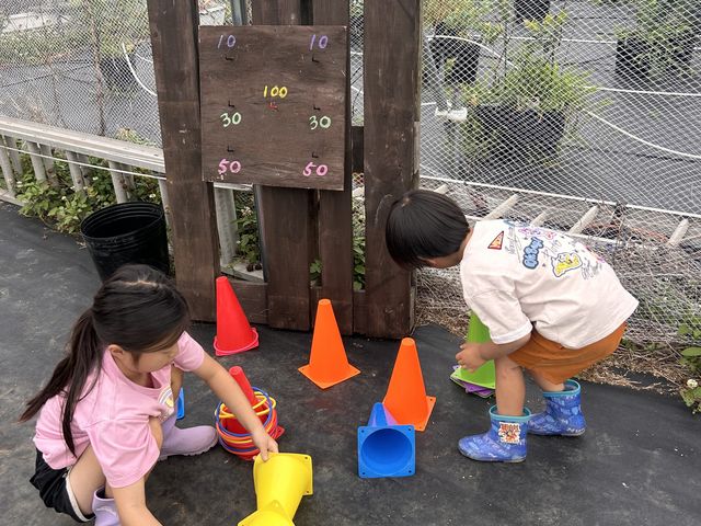 しばらく遊んでた輪投げ_まほらふぁーむ