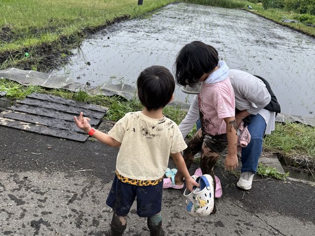 体験した日は涼しくてよかったです。
水道も頂いて、何となく洗えました_ファームインさぎ山