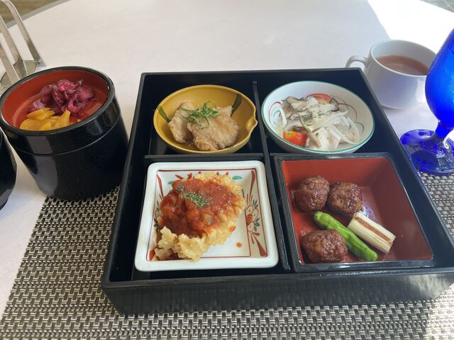 日替わり弁当
色々な種類があって楽しめました_舟茶屋 ニューオータニイン東京