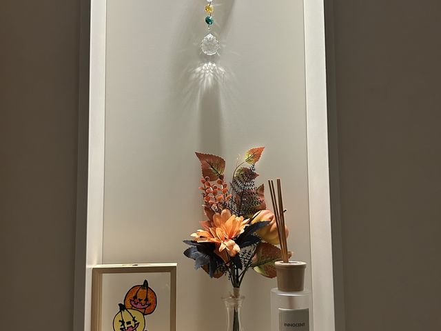 お家の玄関に飾りました♪_あとりえ ざくろいろ。&Candle Studio ibuki