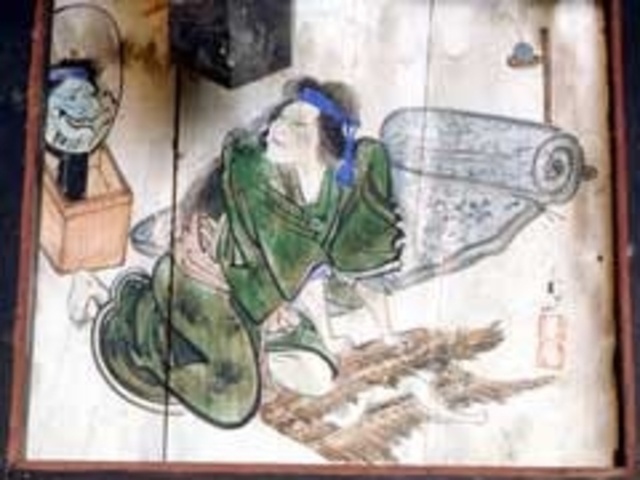 角谷戸薬師堂天井絵「間引き絵」の写真1