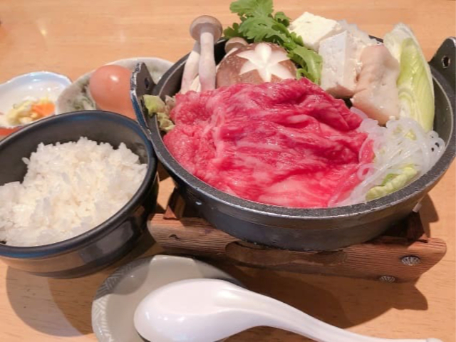名物さるびのビーフすき焼き定食_伊賀の国 大山田温泉 さるびの