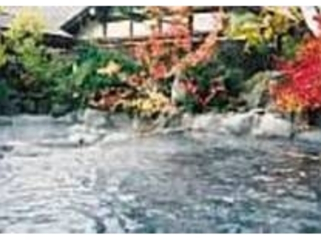 露天風呂は川石造りで快適度抜群だ_白根温泉 薬師之湯