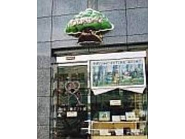 国道16号に面した緑の木が目印のお店_わん・は〜と 絵本館