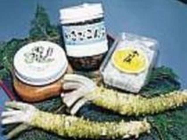 自家製のわさび漬やわさびみそも好評_わさびの大見屋