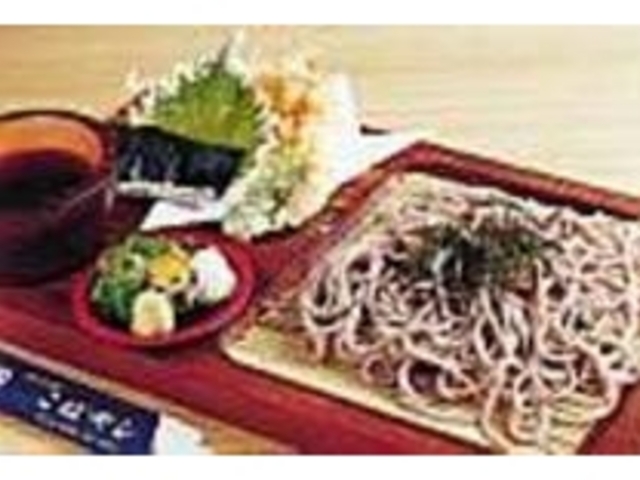 天ぷらとざるそばがセットの『天ざる』_信州そば処こばやし