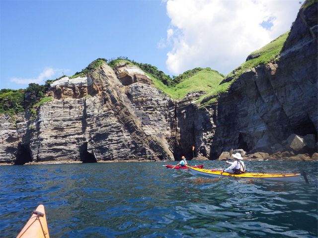 この景色が湾のすぐ近くにあります_弓ヶ浜カヌースクール