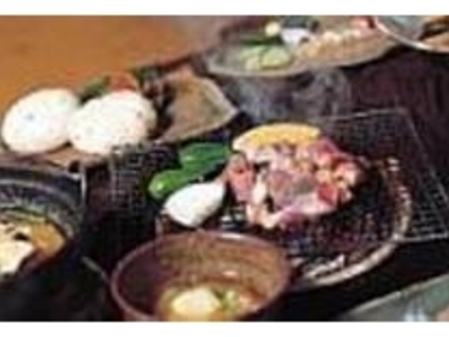 おにぎり、デザート付の地鶏と田舎汁コース_野乃家