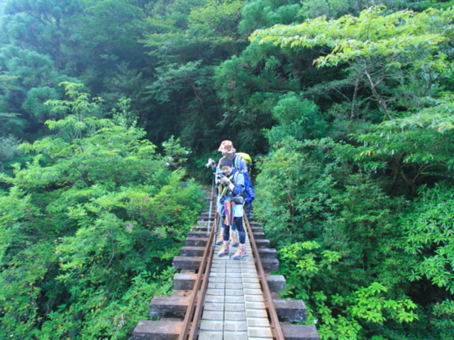 トロッコ道を歩く_屋久島ガイド山好き