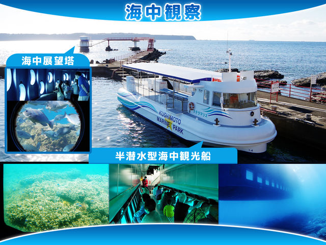 【海中観察】海中展望塔と海中観光船で自然のサンゴの海を観察!_串本海中公園