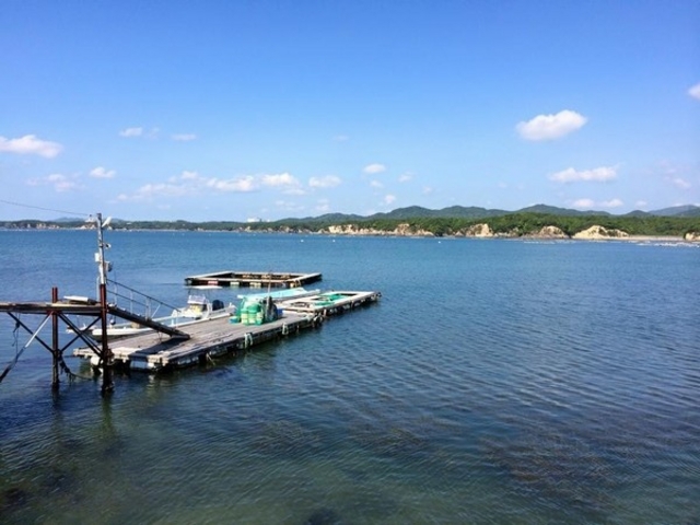 澄み渡る海絶景の桟橋_相差海釣センター