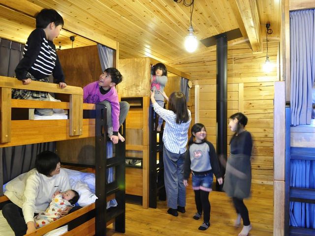 2段ベッドのドミトリータイプのお部屋です_大沼流山牧場