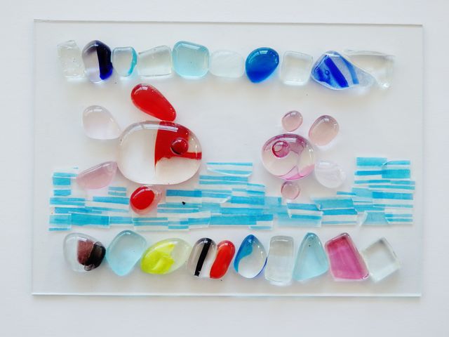 ガラス絵 体験中1_Glass Gallery SUMITO
