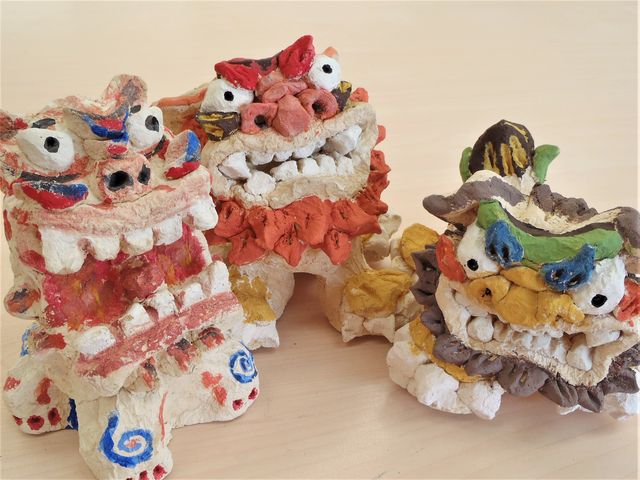 【しっくいシーサー】自分で完全オリジナル作品を作り上げる体験って実は多くないのです。_沖縄体験ニライカナイ