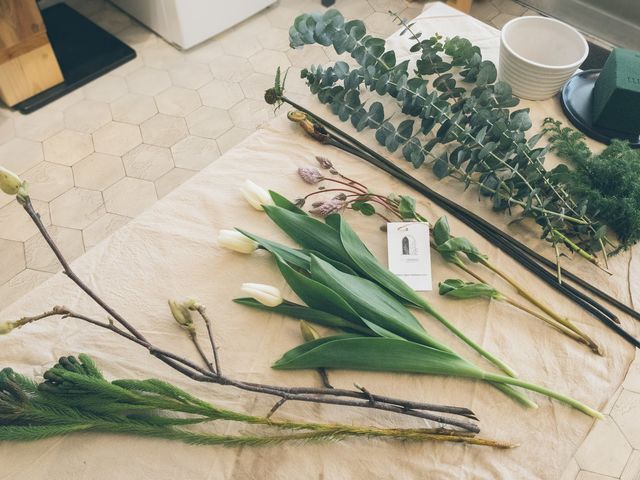 花材が届いたら、すぐに水揚げをしてバケツにつけておいてくださいね。_GEO-IKEBANA