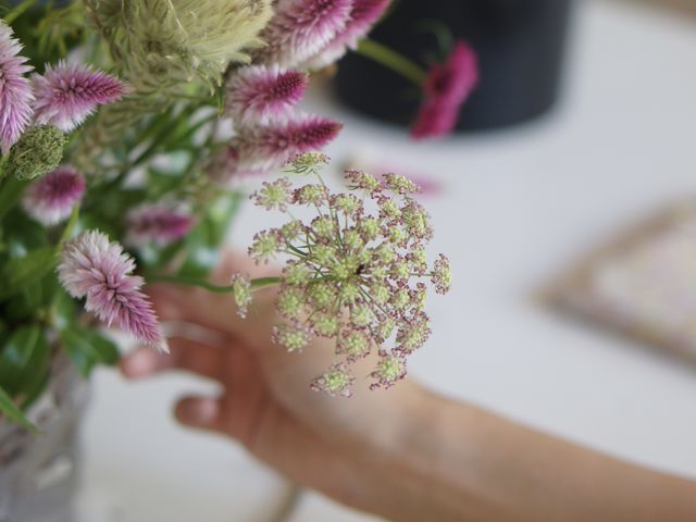 花の向きや配置などちょっとしたことでアレンジメント全体の印象が変わることを体験してください♪_GEO-IKEBANA
