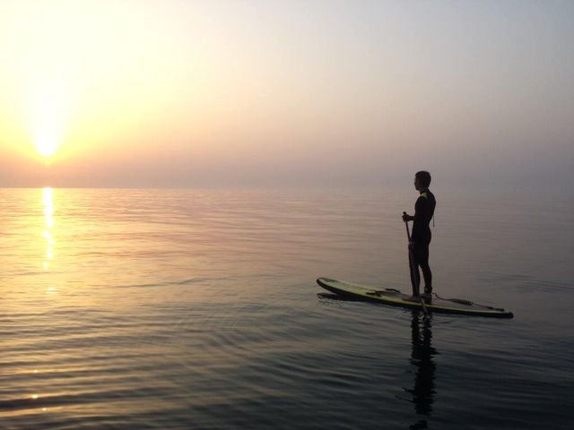 夕陽を見ながらSUPクルージング♪_Sea Rover surfcrew (シーローバー サーフクルー)