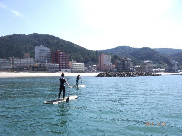 海から見る湯野浜温泉も最高!!_Sea Rover surfcrew (シーローバー サーフクルー)