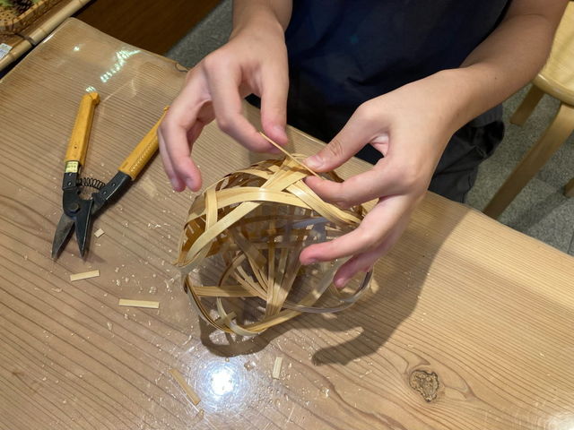 竹ひごを通して... 完成間近!_いしかわ竹乃店嵐山本店