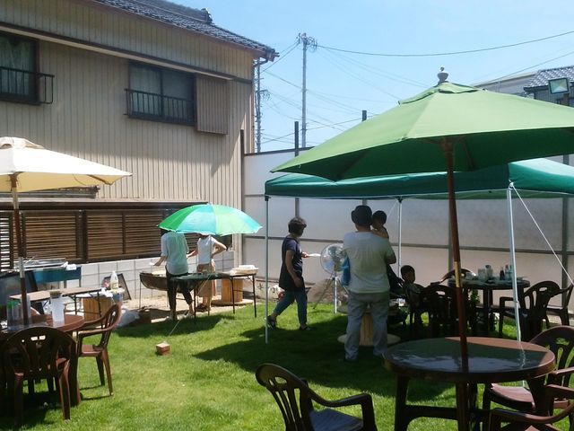 バーベキュー風景。_民宿オサキ
