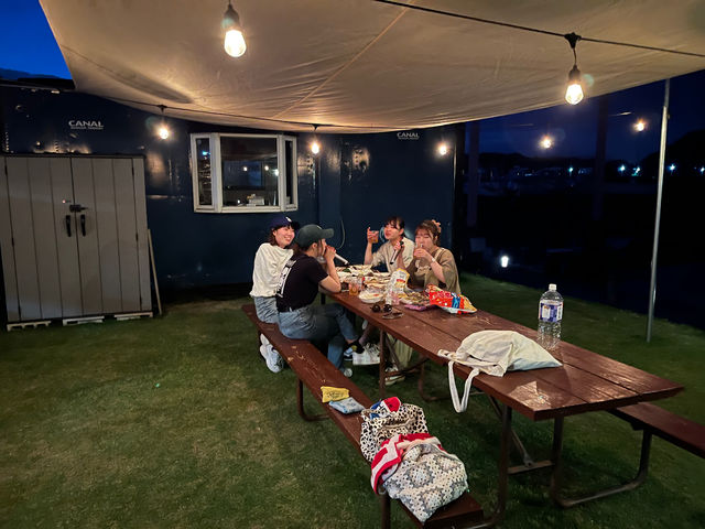 ナイトBBQって気持ち良いよ!_ボートクラブ カナル