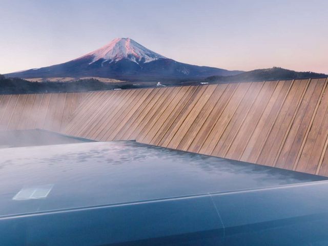 露天風呂富士山/屋上からの感動的な紅富士の光景(男女入れ替え制_庭園と感動の宿 ホテル鐘山苑