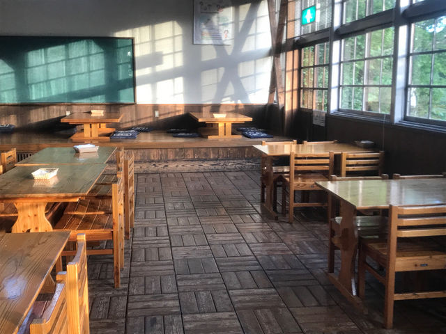 買ったおやきや、体験の待ち時間はこちらの「給食室」で奥久慈茶を飲んでおまちください♪_大子おやき学校