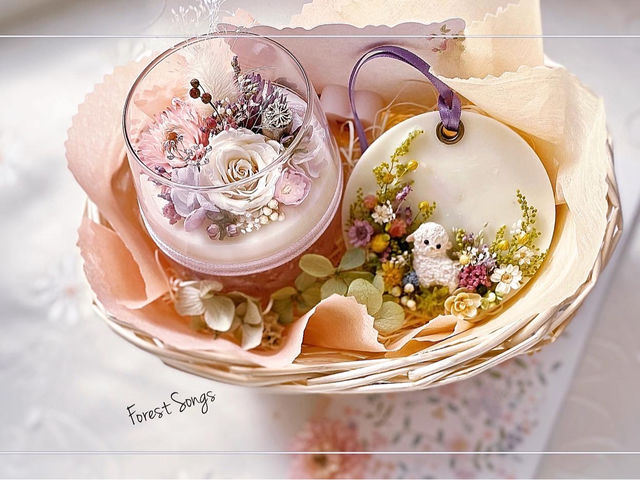 *アロマワックスカップとアロマワックスサシェ*のギフトセットです。_Forest Songs 〜silva sanitatem