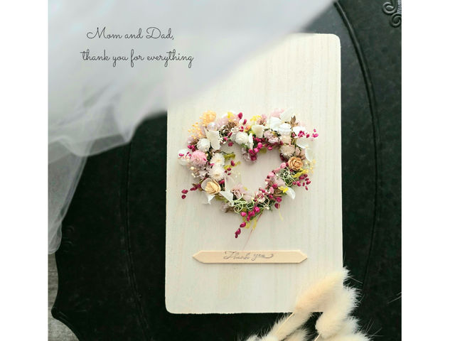 結婚式贈呈品にもなるボードフラワー作り_Lisjewel