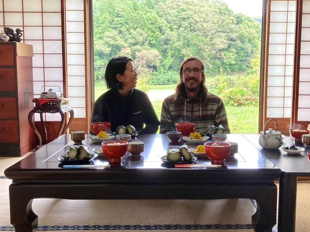 採りたての食材を使って作ったランチを古民家で食す(サイクリングツアー)_北上巣箱