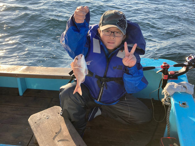 おいしいマダイが釣れました_釣船 八盛丸