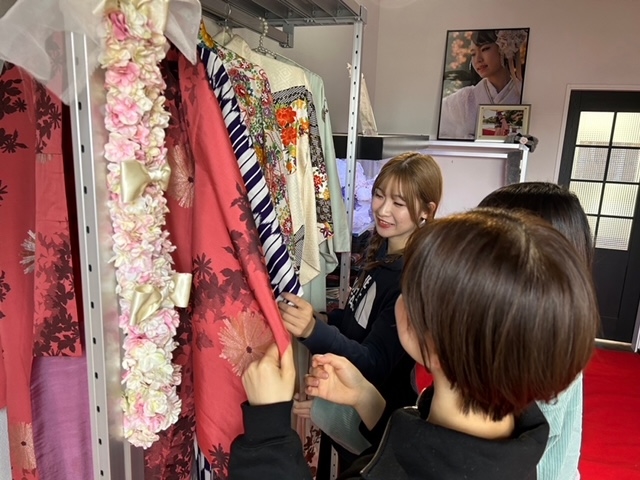 ●今旬の浴衣お着付けは15分でお着付け、ヘアメイクお直しも10分くらいで仕上げます。_宮城仙台 着物レンタルコノハナサクヤ姫