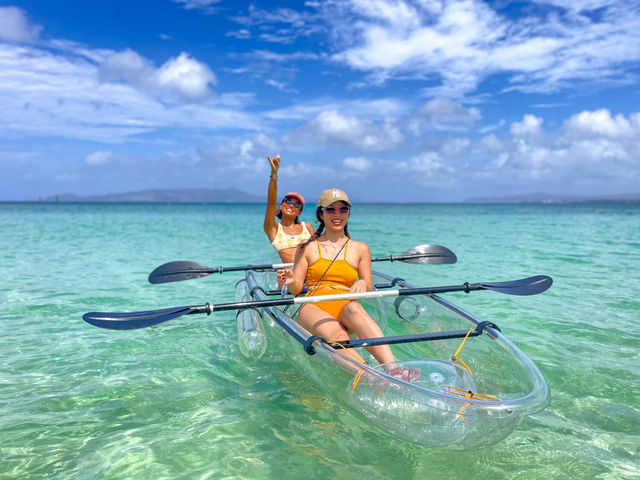 安全性の高い小さいクリアカヤック!お子様から大人までご体験可!_THE BEACH CLUB SERAGAKI
