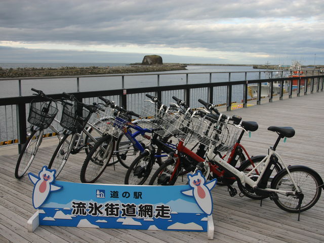 クロスバイクの他、電動アシスト付き自転車やシティサイクルもご用意しています。_一般社団法人 網走市観光協会