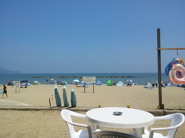 海の家から_丹後由良海水浴場