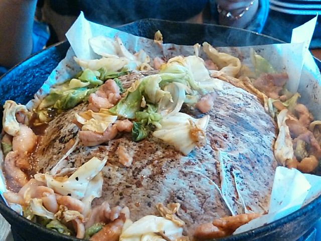鶏ちゃん定食(2人前)
〆に焼きそば追加、お腹いっぱい(∀)_杉の子