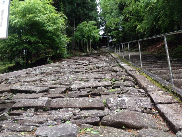 大山白山神社 石畳階段_大山白山神社