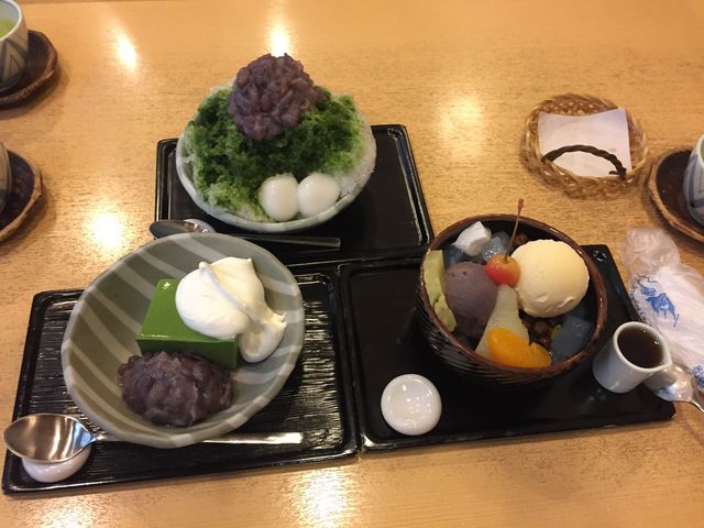 Matcha ババロア 宇治氷,ice cream. All are delicious _紀の善