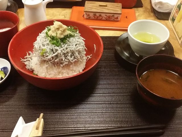 しらす丼はこんなかんじ。_秋本