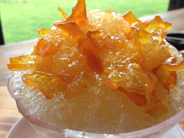金柑のかき氷は、大人のためのデザート。_農家カフェ・風の道