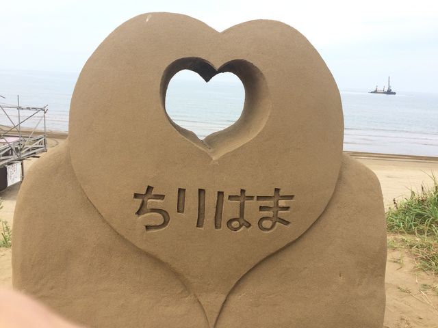 レストハウスの砂像。他にもあります♪_千里浜なぎさドライブウェイ