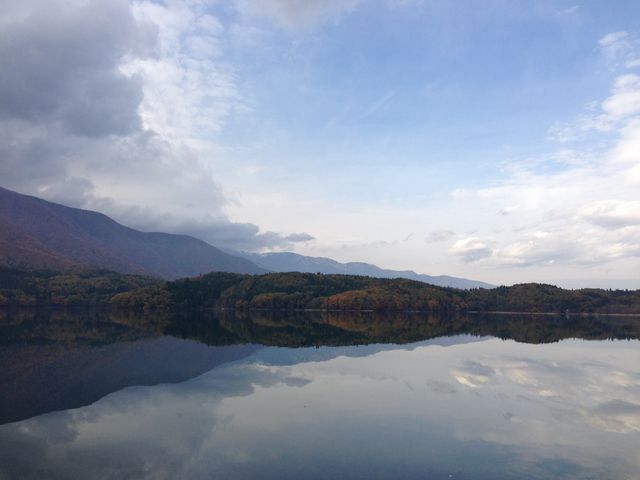 秋の青木湖_仁科三湖